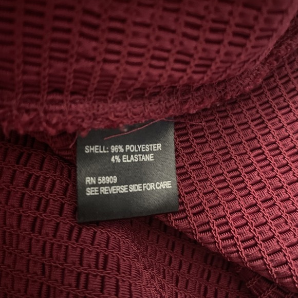 Gianni Bini Angel Velvet Square Neck Smocked Bodice Long Balloon Sleeve Top XL - Picture 5 of 8